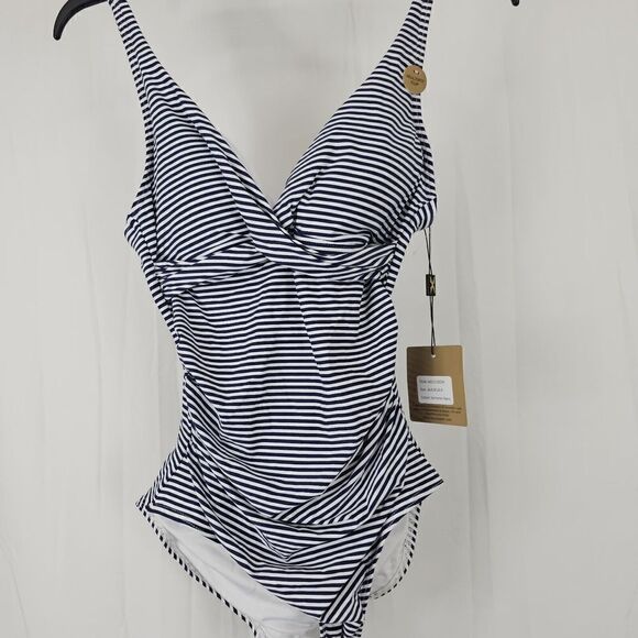 Niptuck Swim Sorrento Stripe Louise One Piece SwimsuitWomen's  Size 4 NWT - Picture 3 of 11